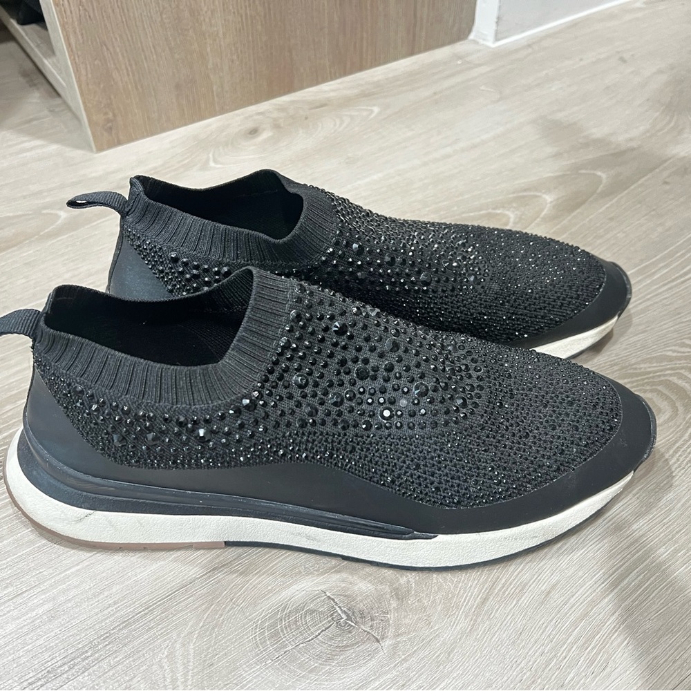 Zara Black Sneakers Sleek Slip-On Design